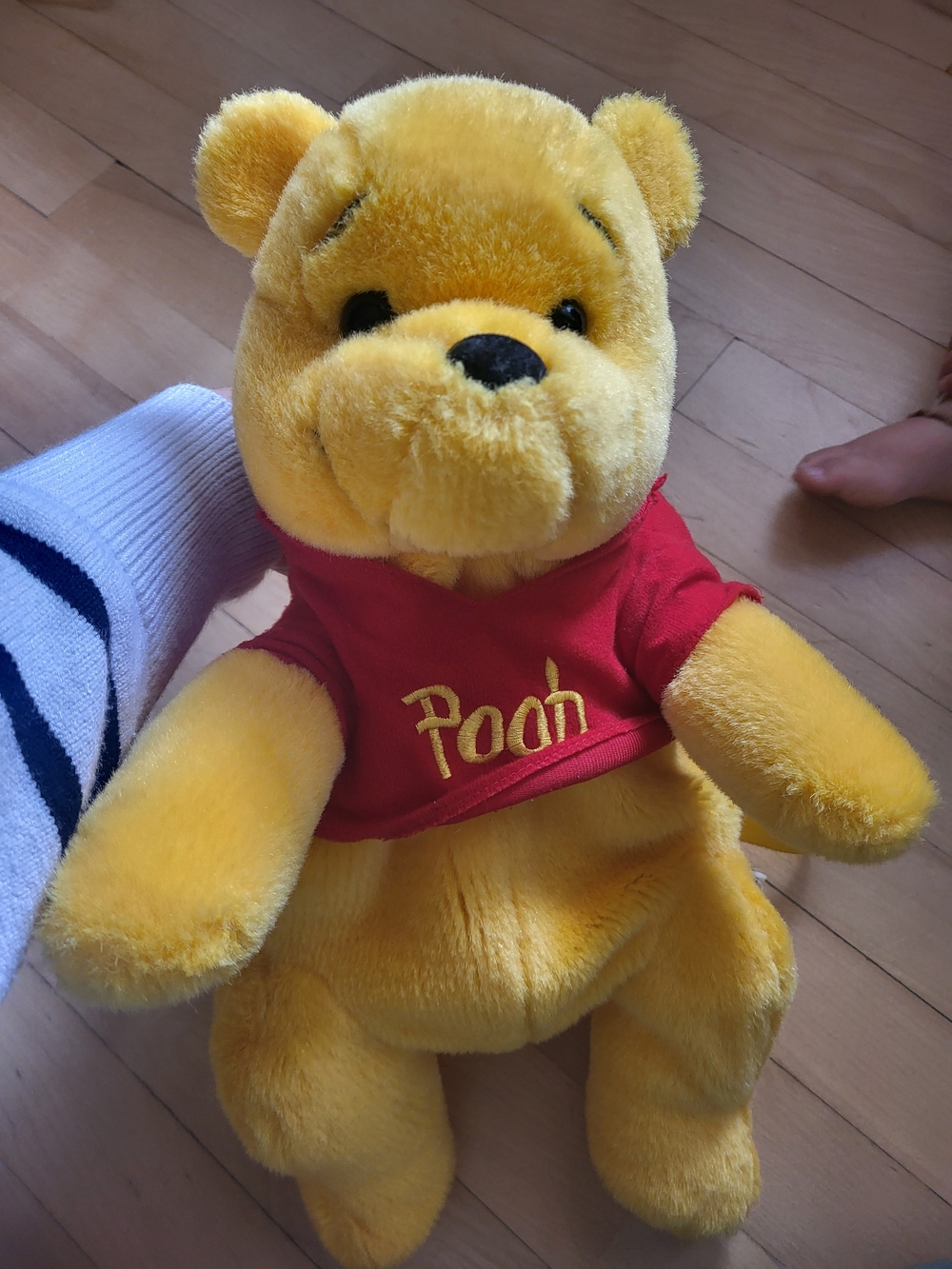 Vintage Disney Winnie The Pooh 16" Plush Backpack Zipper Back